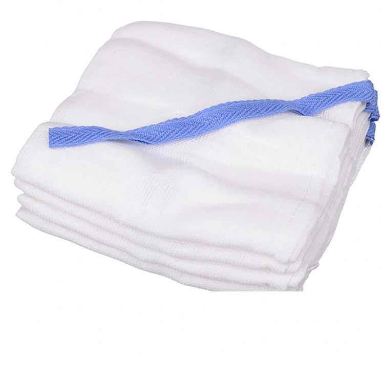 Bleached 32s 100 Cotton Medical Gauze Lap Sponge