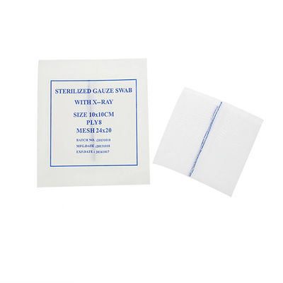 Wound Dressing 8ply Bleached Absorbent Medical Gauze Swabs