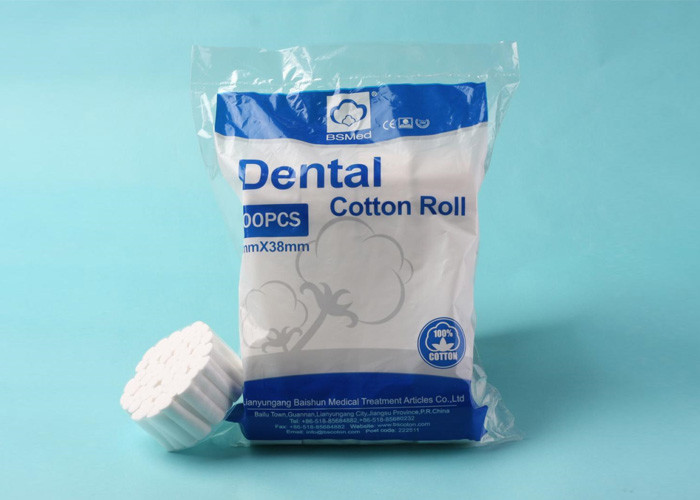 100 Cotton Dental Disposable Products 10 * 38mm 8 * 38mm For Personal Care