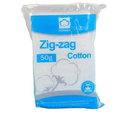 Soft Absorbent Hygroscopic Cotton Zig Zag Cotton Pleat Medical Grade
