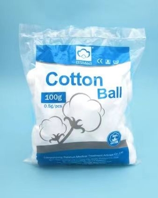 50g Factory Price Sterile Medical Absorbent Cotton Wool Rolls Balls High Quality 100% Pure Sterilize Alcohol Cotton Ball