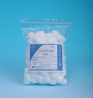 OEM Pure Cotton Sterilize Alcohol Cotton Ball White Medical Absorbent With CE