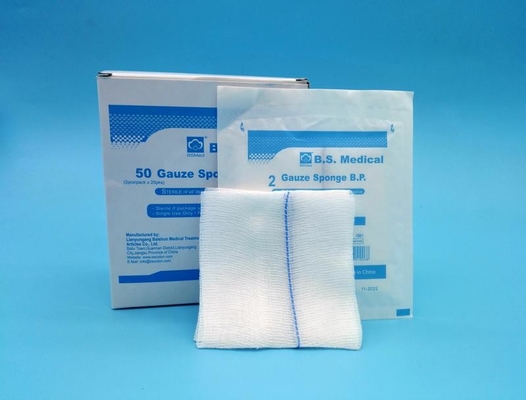 Medical Absorbent Gauze Sponge Sterile Cotton Gauze Swabs 10 X 10 With Xray