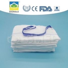 White Color Medical Equipment Lap Sponges , 100% Cotton Surgical Lap Pads