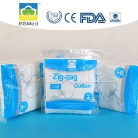Medical Zig Zag Cotton Pad Custom Size 250g / 500g For Hospital / Clinic