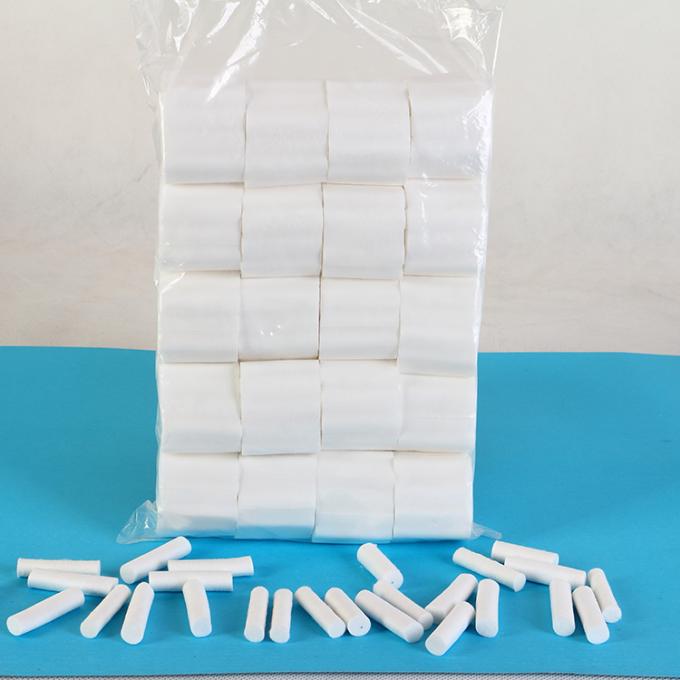 Disposable Dental Cotton Rolls White Color Soft Non Lining For